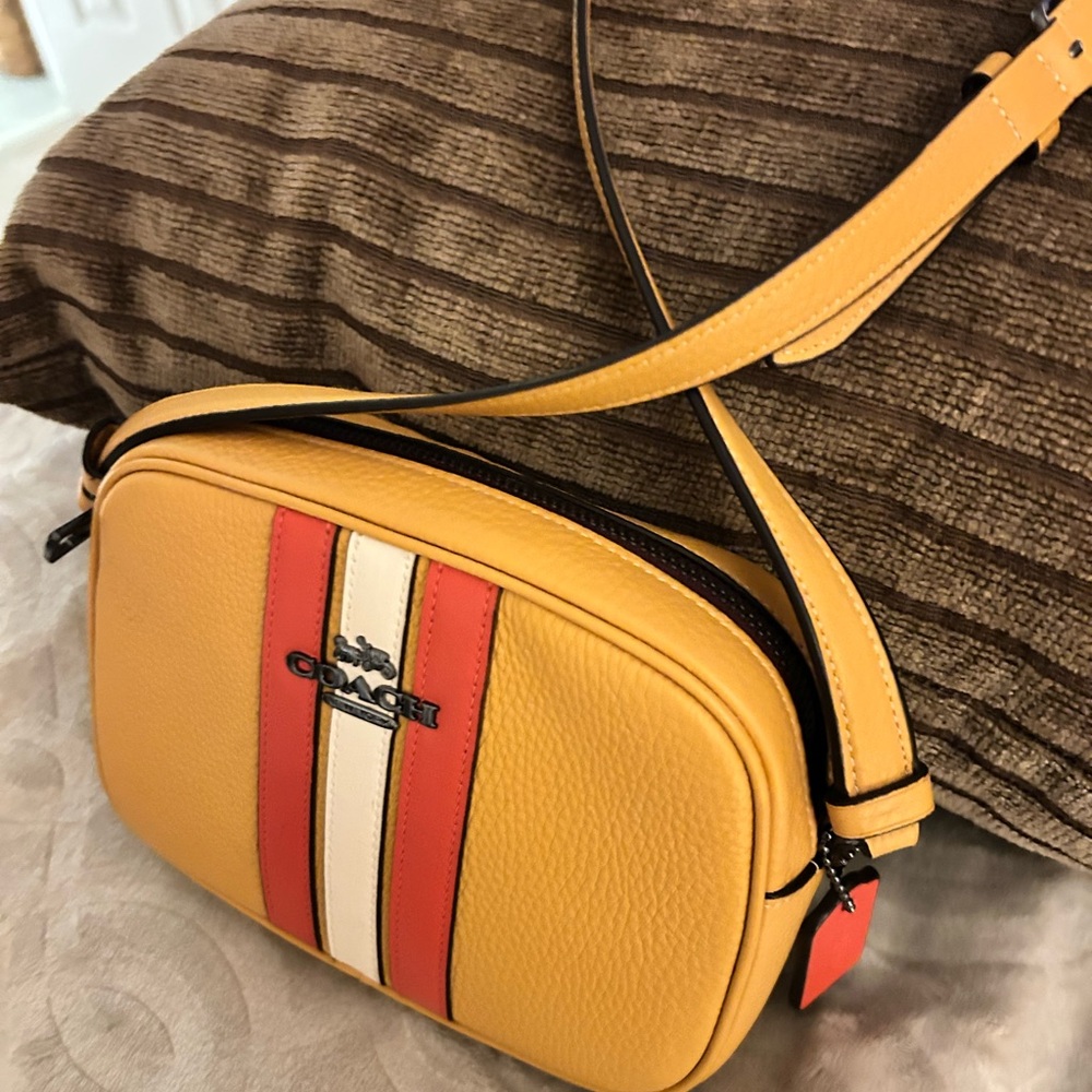 Coach Yellow and Red Crossbody Bag